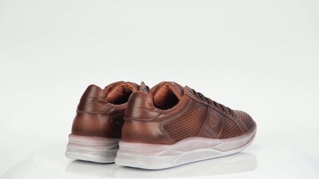 Коричневые кеды из кожи WG033-012 смотреть онлайн