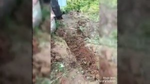 Установка бетонных столбов (евро) для забора.