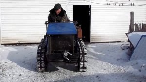 самодельный гусенечный трактор