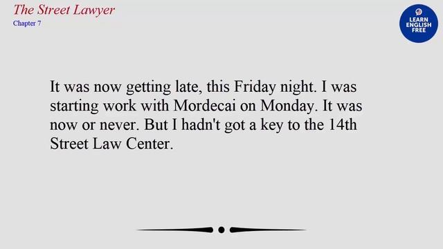 The Street Lawyer -- English Listening Practice Level 4
