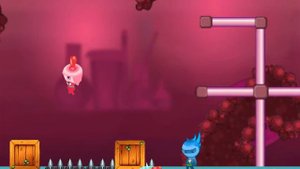 Аниме (ОГОНЬ И ВОДА) Проходим уровни动漫风格的水与火