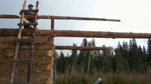 Постройка избы. Постройка зимовья. Часть 3.