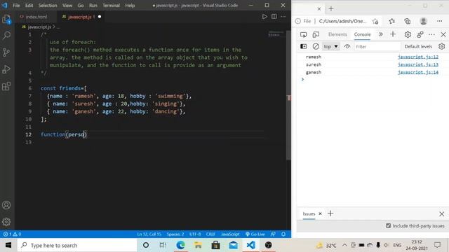 foreach in javascript | foreach loop | javascript tutorial #13