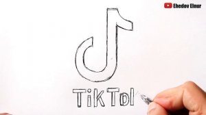 Как нарисовать Тик Ток лого