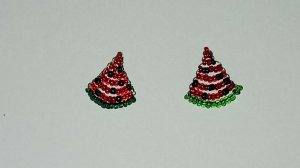 Долька арбуза из бисера