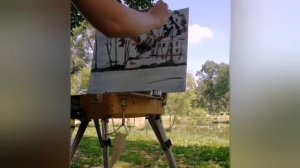 26.06.2022г. Мастер-класс "Летний пейзаж". Холст на картоне, масло.