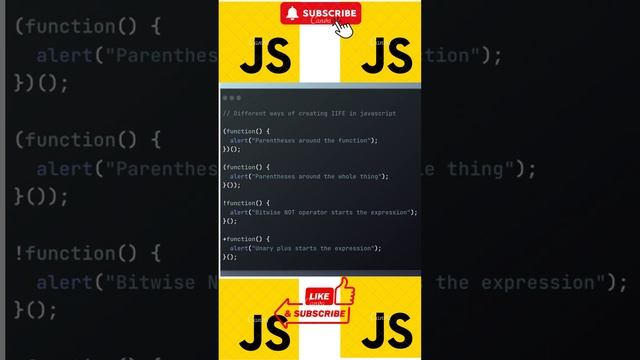 Different ways of creating IIFE in javascript