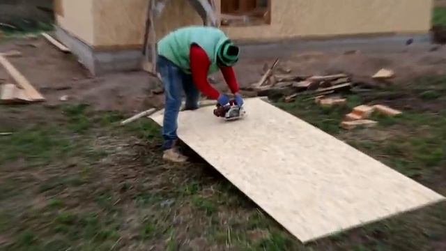 #3.  Каркасный Дом своими руками!!!  / Зашиваем фасад OSB