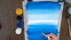 Ночной город в тёмных тонах//рисуем с детьми