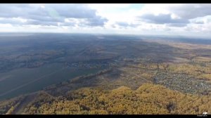 Съемка с дрона dji возле Лакинска Владимирской области (высота 500м) видео 4к 27октября 2022 г.