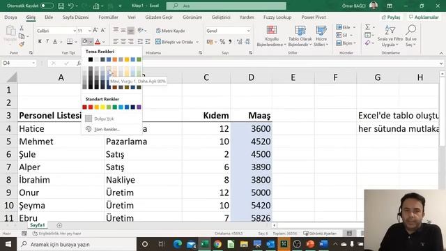 Excel Öğrenme Dersleri- 1.Ders, Sıfırdan Excel'e Giriş ve Temel Hesaplama- 705 | Ömer BAĞCI смотреть онлайн