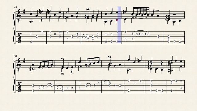 Air - Campion François 1686 - 1746 - Tablature