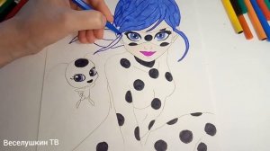 Чудесная Леди Баг и Тики. Мультик - раскраска Леди Баг. #Ladybug