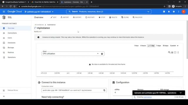 Cloud SQL for MySQL: Qwik Start Qwiklabs
