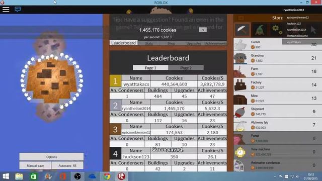 cookie clicker in roblox смотреть онлайн