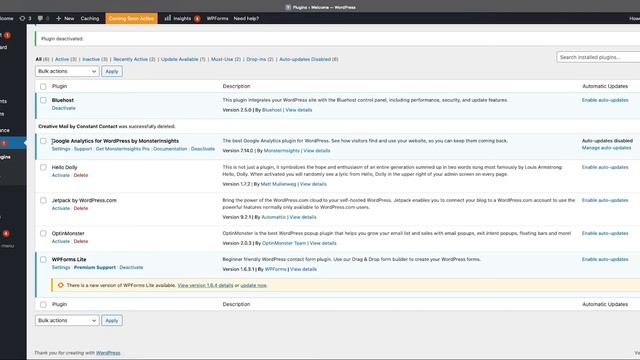 Remove unnecessary plugins and themes from WordPress. Getting Started with WordPress P4 смотреть онлайн