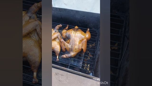 Копчение курицы в домашних условиях на коптильне/коктальнице