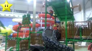 АКВАПАРК АкваРИО ОМСК Катаемся на Горках, Купаемся в бассейне для детей.
