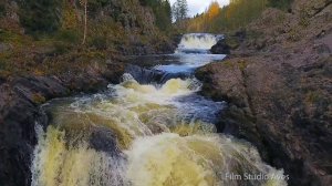 Водопад Кивач. Дикая природа. Заповедники России.