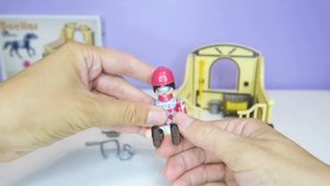 Конструктор пластиковый с фигурками "Жокей и конюшня", бренд  Baellar Horse