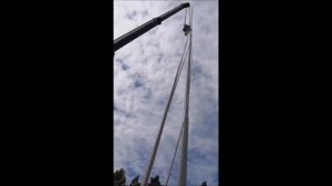 Процесс монтажа секционной мачты молниеприемника