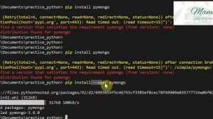 Fix ERROR : Could not find a version that satisfies the requirement pymongo