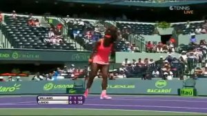 HD Serena Williams vs Sabine Lisicki Amazing Point HD MIAMI 2015