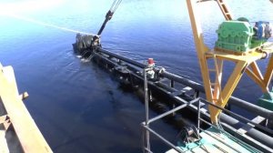 Земснаряд 2000-63, дизельный. Спуск на воду земснаряда.