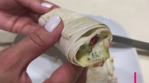 Конвертики из лаваша с сыром и зеленью