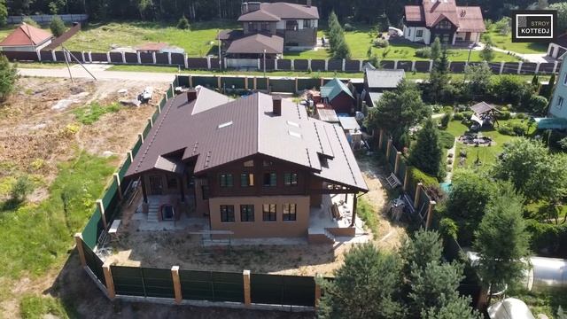 Комбинированный дом с бассейном 480 м.кв. по индивидуальному проекту