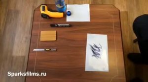 Тест Антигравийной  пленки SPARKS