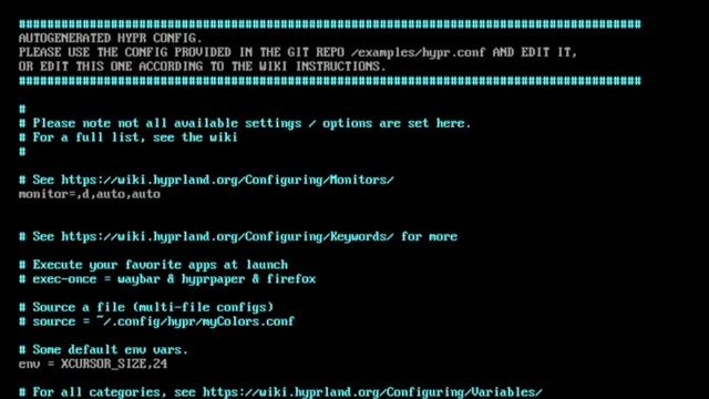Easy HYPRLAND installation. With the ARCH Linux install script. Waybar, wofi, hyprpaper, firefox