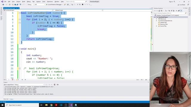 C++ FUNCTIONS (2020) - Functions return statement, How to check prime number PROGRAMMING TUTORIAL