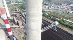 Строительство новой трубы на ТЭЦ-1 Красноярска