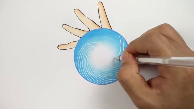 How to draw Rasengan - Step By Step (Tutorial)