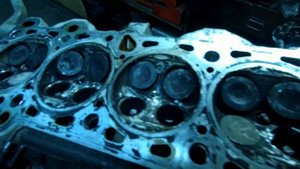 KIA Spectra. Broken timing belt. Обрыв ремня ГРМ.