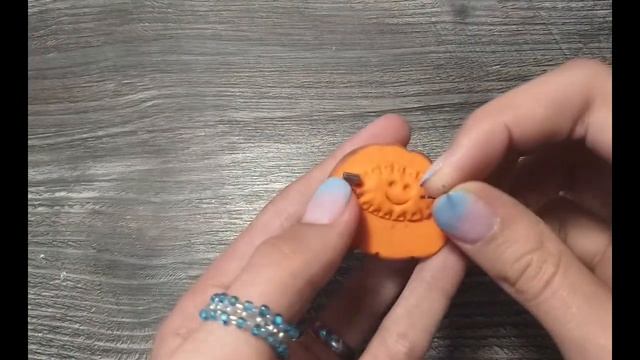 Брошь Тыква Подарок на Хеллоуин Ручная работа из полимерной глины смотреть онлайн