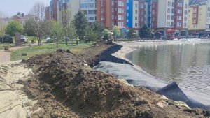 Реконструкция береговой линии водоёма