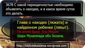 3678 С какой периодичностью необходимо объявлять о находке, и в какое время суток это делать