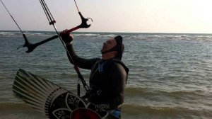 My first kitesurfing water start