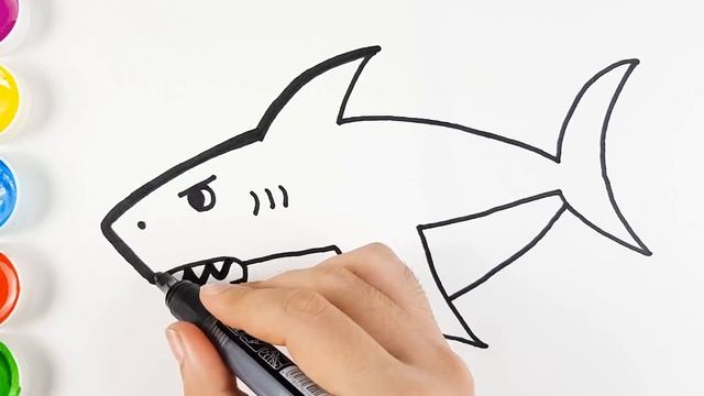 Bolalar aqula rasm chizish | Сурет салып уйрену | Сурет салу акула | Draw dolls смотреть онлайн