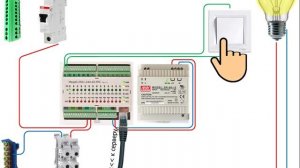 Схема проводки для умного дома. Диммирование 1-й кнопкой