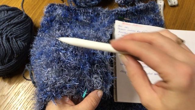 Начала новый вязальный процесс из фантазийной пряжи!