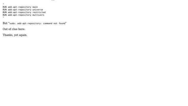 DevOps & SysAdmins: docker - unable to find package (two servers with same setup except version) смотреть онлайн