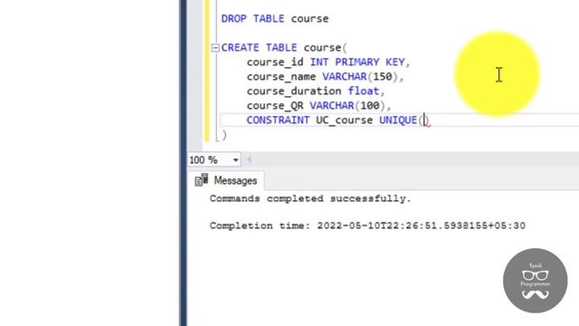 SQL UNIQUE Constraint | unique key in sql | Tutorial in Tamil | Tamil Programmer