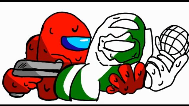 нарисовал место красного и зеленого из фнф на красного и зеленого из фильма про амонг ас смотреть онлайн