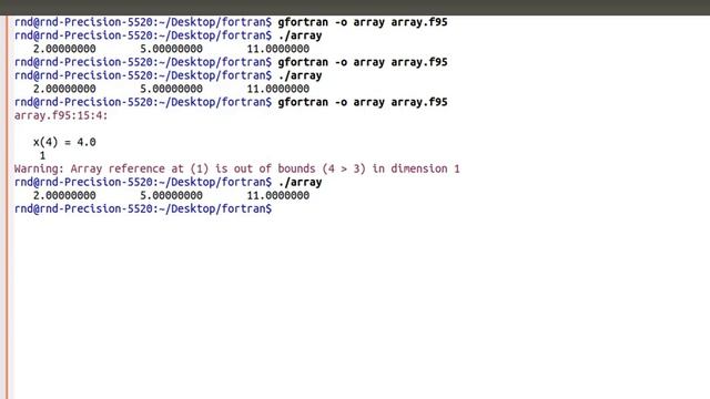 [Fortran Tuto 9] Dimension Arrays