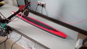 Успешная печать корпуса модели корабля целиком на самодельном 3Д принтере.