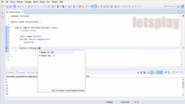 Video #26 - Java Tutorial - Java int Array Example