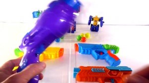 Стрелялки Бластеры и игрушечное детское оружие Стреляем пульками по целям Трансформерам Видео ОБЗОР